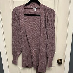 Nine West Dusty Rose Open-Front Cardigan